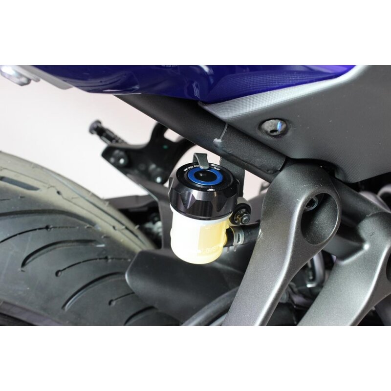 Schwarz perfk Motorrad Brems Schutz Bremsflüssigkeitsbehälter hinten Abdeckung für Yamaha MT-09 Tracer 2015-2018 