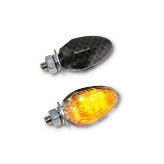 LED Mini Blinker DROP Carbonlook E-geprüft Paar